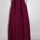 Fame and Partners NWT  Lace Halter Maxi Dress In Burgundy Red 18 Photo 3