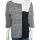 Lane Bryant  Black and White Houndstooth Knit Ponte Sweater Size 14/16 Photo 10