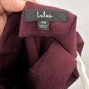 Lulus  Minding My Business High Rise Split Hem Pants Womens Sz XS Burgundy Red Photo 2