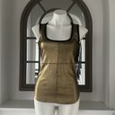 Karen Kane NEW  Women’s Shell Metallic Front Tank Top, Size S Gold Copper Size S Photo 10