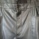 Madewell  Vegan Leather Pull-On Paperbag Pants Black Size 6 Photo 5