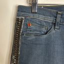 Hudson Jeans HUDSON Luna Embellished Studded Crop Super Skinny Leg denim jeans size 28 Photo 4