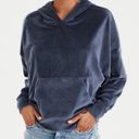 American Eagle  Velvet Hoodie Drop Shoulder Oversize Size Small Photo 0