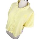 Juicy Couture Forever 21 x  Plus Yellow Terry Cloth Polo Shirt Photo 3