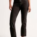 Abercrombie & Fitch Ankle Straight Ultra High Rise Jeans in Washed Black Size 27 Photo 0