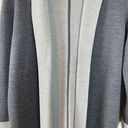 Talbots  Merino Wool Color block Long Open Front Cardigan Size S/P Photo 3