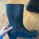 Hunter Black Glossy Rainboots Photo 2