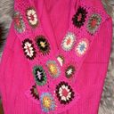 Only NWOT Blakeley pink boho breeze crochet cardigan w/ pockets. Pink . One size Photo 3