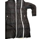 Coogie black quilted puffer long faux fur hooded front zip coat size 1X Photo 13