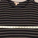 Eliane Rose  Navy and Gray Striped Short Sleeve Dress Size Small Photo 3