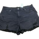 Aerie NWT women’s size medium black distressed shorts  Photo 0