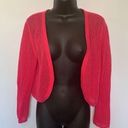 Talbots  Hot Pink Net Cropped Cardigan Photo 0