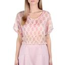 Castaways by Cromper Company Pink Floral Lace Crochet Tunic Top Swim Coverup NWT Photo 0