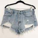 We The Free  People Loving Good Vibrations Cutoff Denim Shorts  Size 27 festival Photo 0