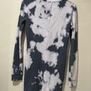 Sol Angeles Anthropologie  Waffle Knit  Dress Small Tie Dye Blue White V Neck Photo 5