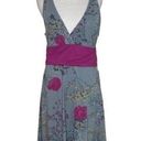 Patagonia  Crossover Dress Womens  Grey Floral Plum Floral  Size large Photo 0