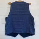 American Vintage  Denim Lattice Work Patriotic Granny Gilet Vest 16 Photo 1