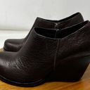 Kork-Ease  Size 8 Holmes Leather Zip Chocolate Brown Womens Wedge Ankle Bootie Photo 0