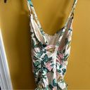 Beach Club Palisades  floral print side tie floral lined swimsuit size Medium Photo 5