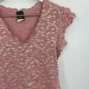 Vintage Y2K Cottagecore Pink Floral Lace Ruffle Crop Top SZ L Size L Photo 1