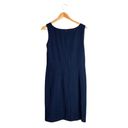 Scarlett Dress Navy Blue Pin Stripe Sheath Vintage Career Spring Size 9 EUC Photo 2