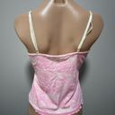 Tommy Hilfiger  Pink White Tank Top Floral Lace Coquette Nighty Feminine Y2K Photo 2