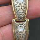 Brighton Retired Vintage  2-tone Gold & Silver Rhinestone Ornate Link Bracelet Photo 12