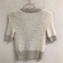 Decree  Y2K fuzzy crop short sleeve button front sweater M Photo 1