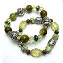 NEW! Sugar NY Vintage Green Stretch Beaded Bracelet Set Photo 2