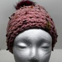 Handmade  Crochet Pink and Burgundy Beanie. Wool. Pom Pom. New‎ Photo 1