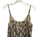 Socialite  Snake Print Scalloped Neckline Cami Blouse SZ M Photo 6