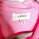 l*space L* Womens Tunic Top Button-Up Roll Tab Sleeve Collared Cotton Pink SM Photo 4