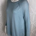 Banana Republic Factory Textured Raglan Pullover Chambray Blue Photo 2