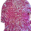 Lilly Pulitzer ‎ Pink Floral Shell Print Cotton Tunic Top Size M Photo 0