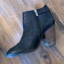 Coach  Ankle Boots Black soft Leather wood Heel Bootie Size 8.5 Photo 6