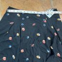 Free People NWT  Black Floral Print Pleated Mini Skirt A Line Flare Size 6 Photo 6