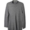 J.Jill  Pullover Sweater Women's L Gray Wool Blend Solid Long Sleeve Mock Neck Photo 0