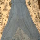 Boohoo Light Blue Floor Length Tank Top Dress Photo 5