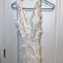 Rebecca Taylor Bias Fringe cream v-neck crisscross straps maxi dress Cream Photo 4