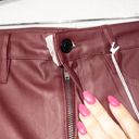 KanCan USA NWT KanCan Maroon High Rise Faux Leather Skinny Pants Size 5 / 26 Photo 2