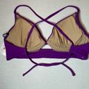 Shade & Shore  Purple Longline Cut Out Bikini Top New! Photo 3