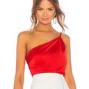 by the way. Revolve Rubi Cherry Red Satin One Shoulder Cami Top XS Photo 0