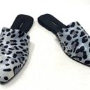 Natori  Adore Satin Leopard Print Mules Black Gray Size US 7 Photo 3