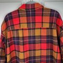 Rafaella  Shacket Wool Blend Plaid Jacket Button Front Flannel Shirt Pockets Sz M Photo 12