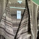 J.Jill NWT  Open Front Cardigan Tan & Brown M Petite Photo 4