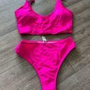 Amazon SALE🌸 hot pink high waist swimming set 🩷 Photo 0