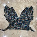 Free People  Green Floral Crop Top. Size Xs Photo 0