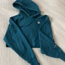 Champion Prestige Blue Cropped Hoodie Photo 3