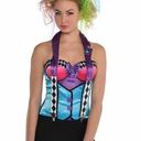 Mad Hatter Corset/Suspenders Set Blue Photo 0