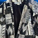 Kensington Square vintage black and white geometric print blazer Size L Photo 1